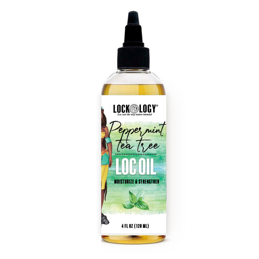 Peppermint Tea Tree Loc Oil for Dreads & Locs - Natural Dreadlock Hair Products, Black Owned
