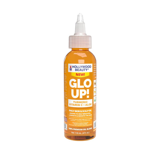 Glo Up! Daily Skin & Scalp Oil with Turmeric, Vitamin C, and Aloe, 4 Fl Oz