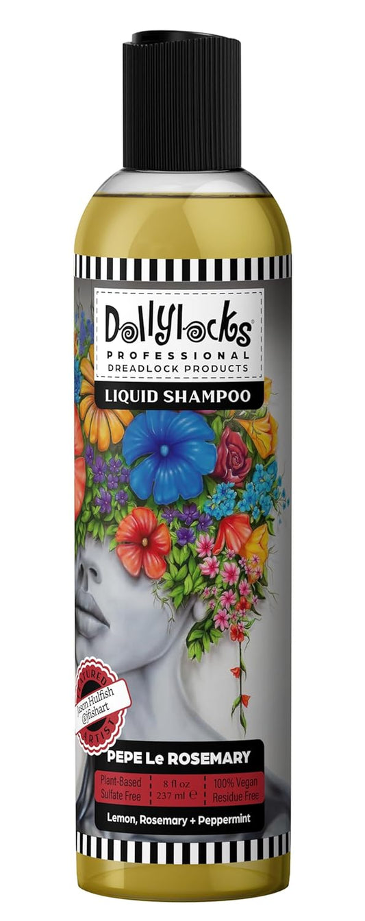 Clarifying Shampoo for Build up - Detox Shampoo for Men and Women - Dreadlock Shampoo with Jojoba Oil & Rosemary Oil for Hair Growth - anti Residue Shampoo for All Hair Types - Rosemary Peppermint 8Oz