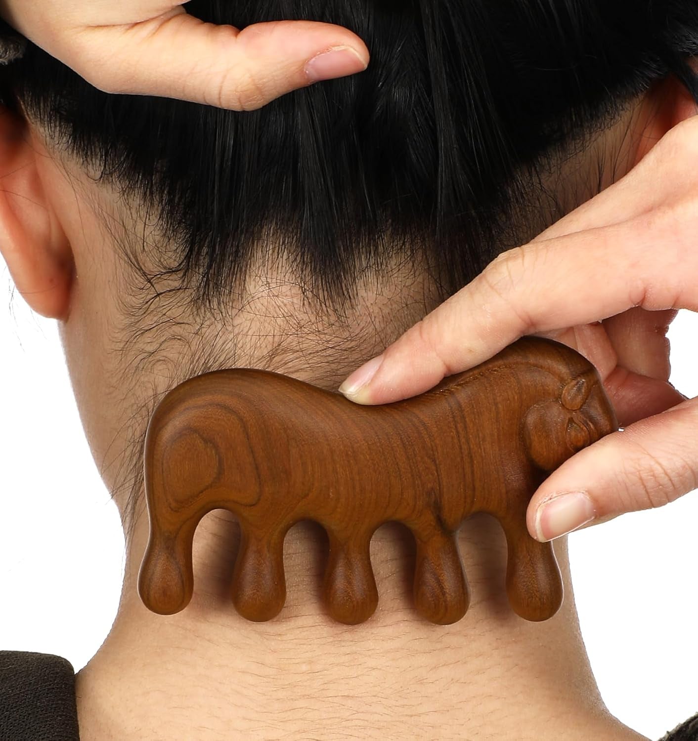 Wooden Massage Comb, 2 Pcs Wood Scalp Massager, Gua Sha Comb, Massage Comb & Loc Comb, Wooden Scalp Massager for Hair Growth, Scalp Massage Comb for Women and Men