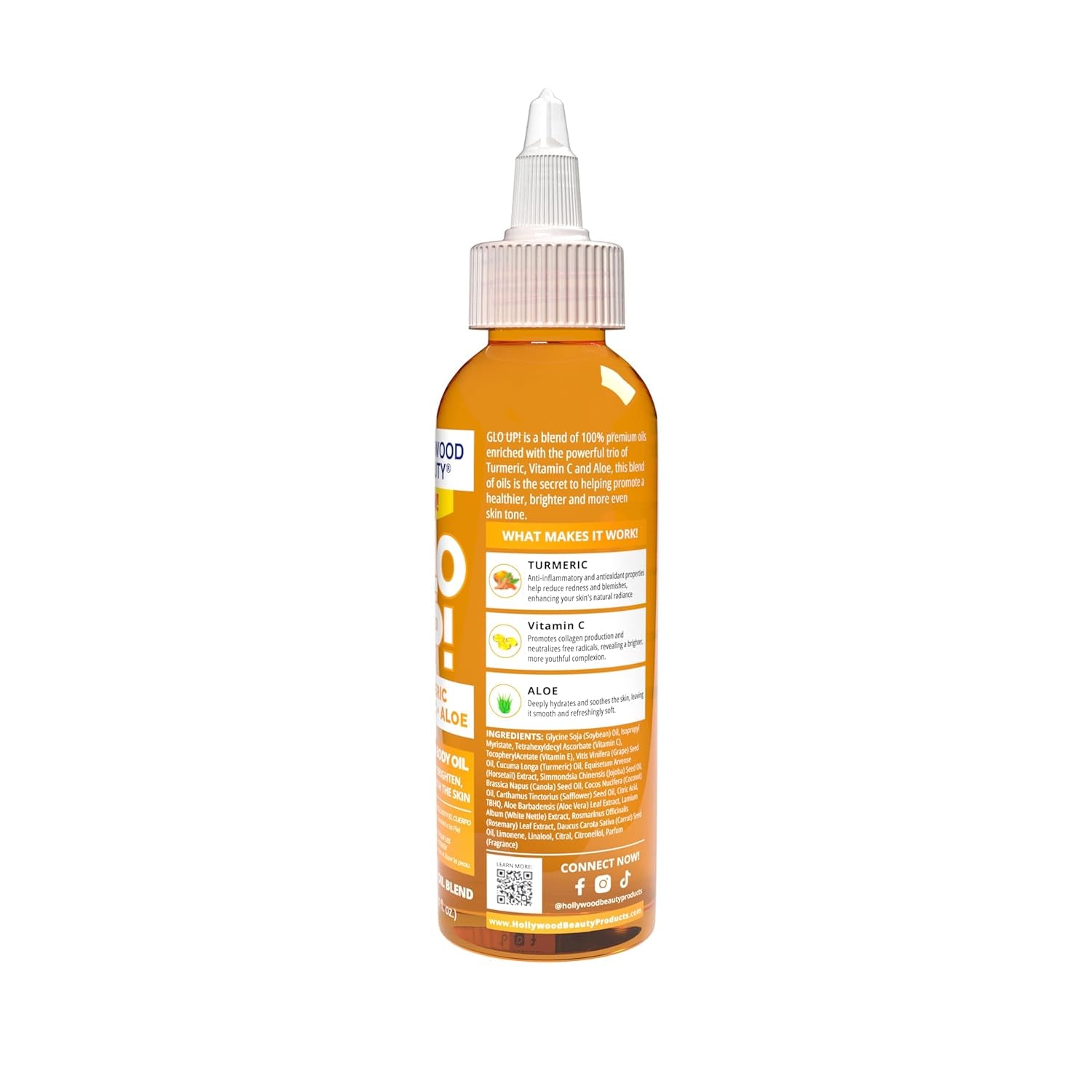 Glo Up! Daily Skin & Scalp Oil with Turmeric, Vitamin C, and Aloe, 4 Fl Oz
